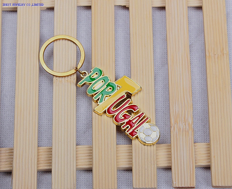 Metal key ring with Portugal logo