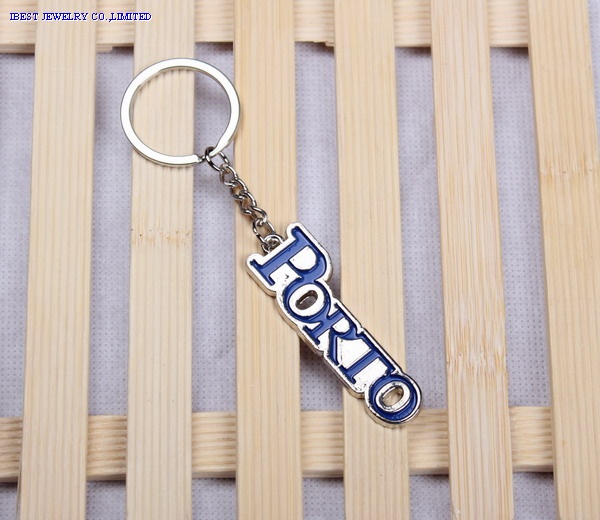 Zinc alloy key chain withPortugal logo