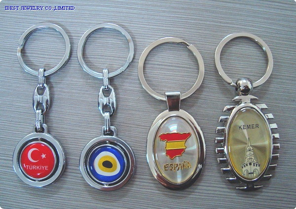 Zinc alloy  key chain with Turkey logo