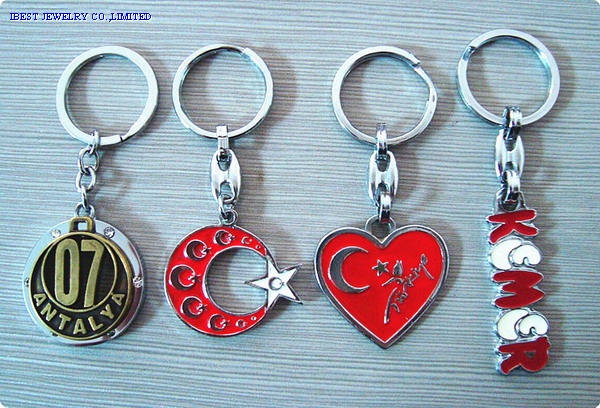 Zinc alloy  keychain with Turkey logo