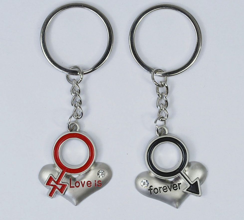 Metal keyring for lover