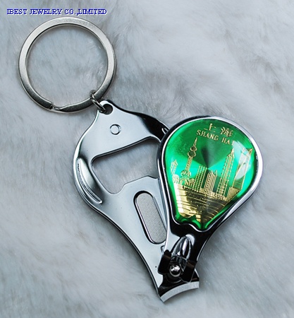 Zinc alloy nail clipper keyring