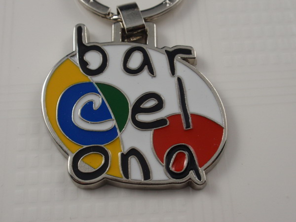Key chain with color enamel logo