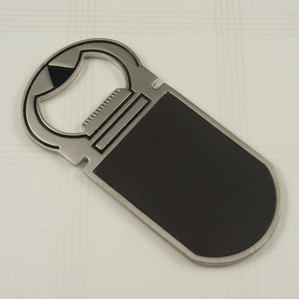 Metal bottle opener and fridge magnet souvenir