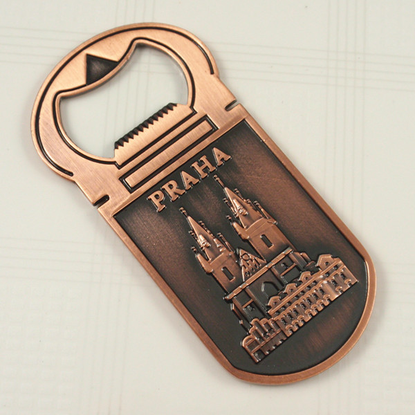 Metal bottle opener  and fridge magnet