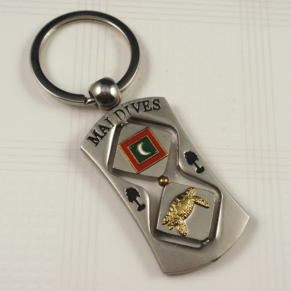旅游纪念品马尔代夫转动钥匙扣