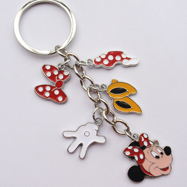 Disney key chain -Color enamel charm keyrings