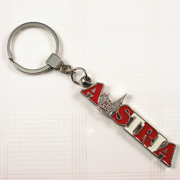 Word shaped metal key ring