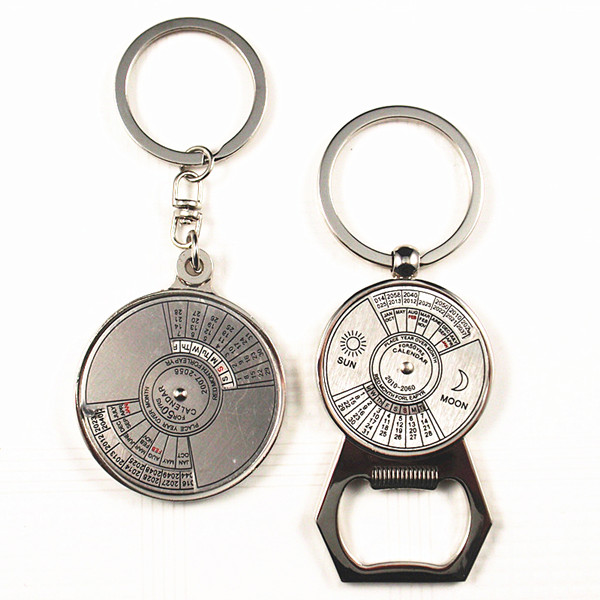 calendar metal keychain