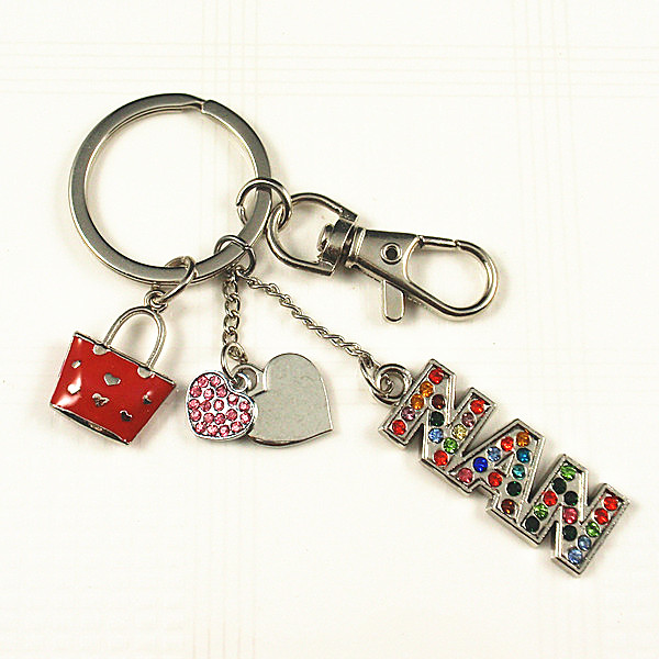 Crystal NAN word key chain