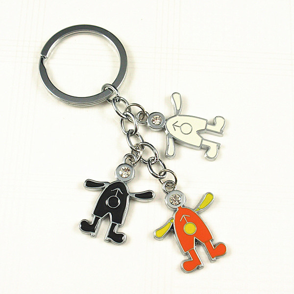 Zinc alloy charm color enamel key chain