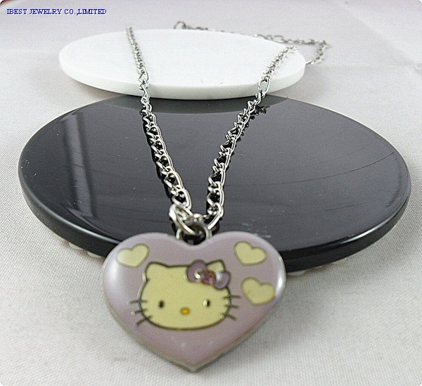 Hello kitty color enamelalloy necklace