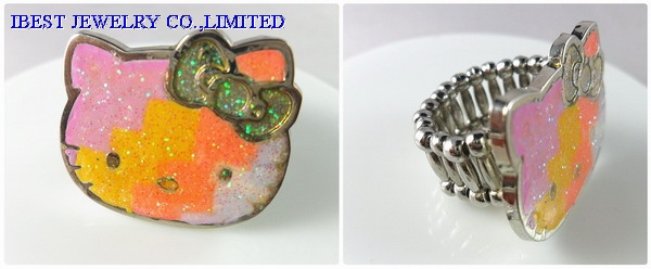 Hello Kitty adjustable metal ring