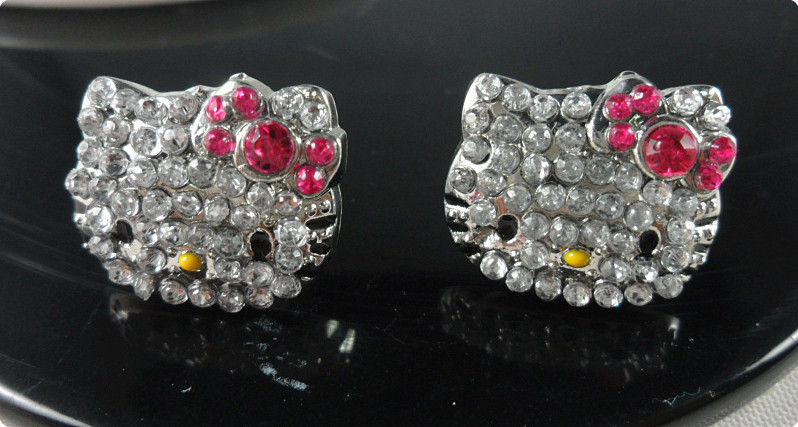 Rhinestone Hello kitty earring