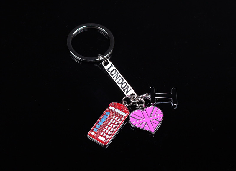 London style charms keychain