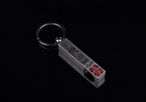 London style bottle opener key chain