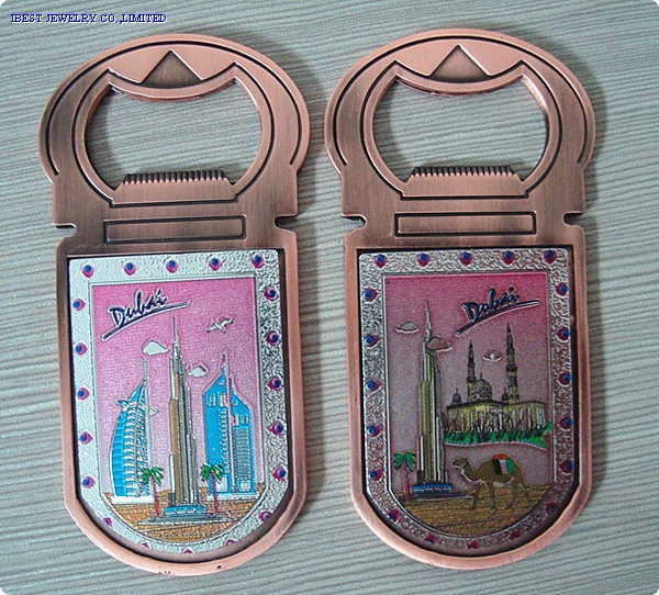 Zinc alloy bottle opener&fridge magnet